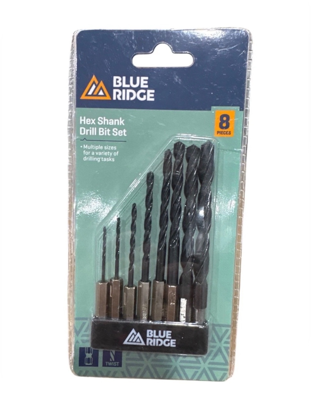 Blue Ridge 8-Piece Hex Shank Drill Bit Set Multiple Sizes For Various Drilling T